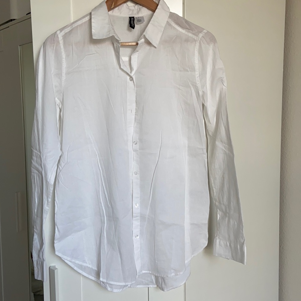 H&M white button down nwot